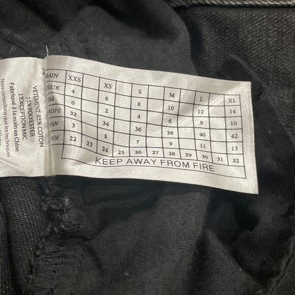 ONE X ONE TEASPOON Black Distressed Denim 2020 Mini Skirt Size 27 - Picture 10 of 10